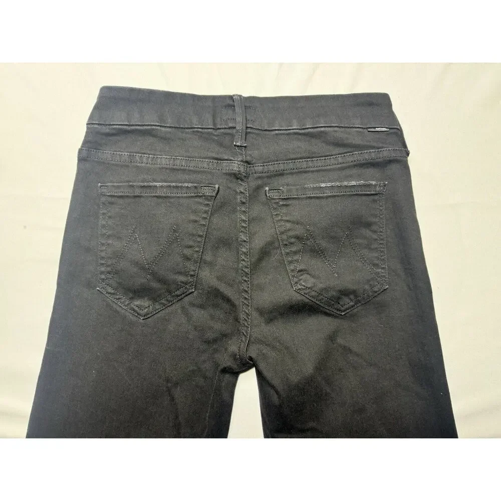 Mother Women's Black‎ Looker Ankle Fray Denim Jeans - Size 24x27*